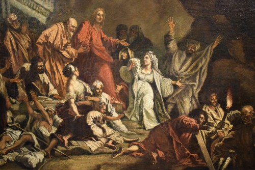 La Résurrection de Lazare, école vénitienne fin du XVIIe - Louis XIV